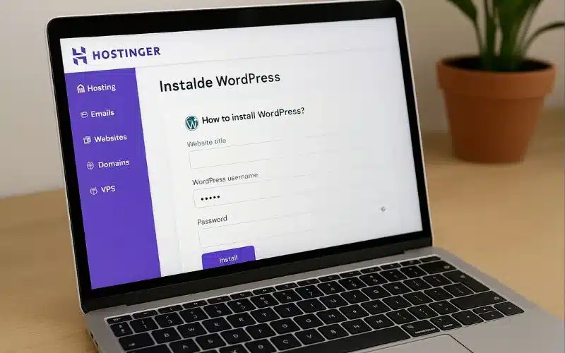 como usar o painel da Hostinger para instalar WordPress