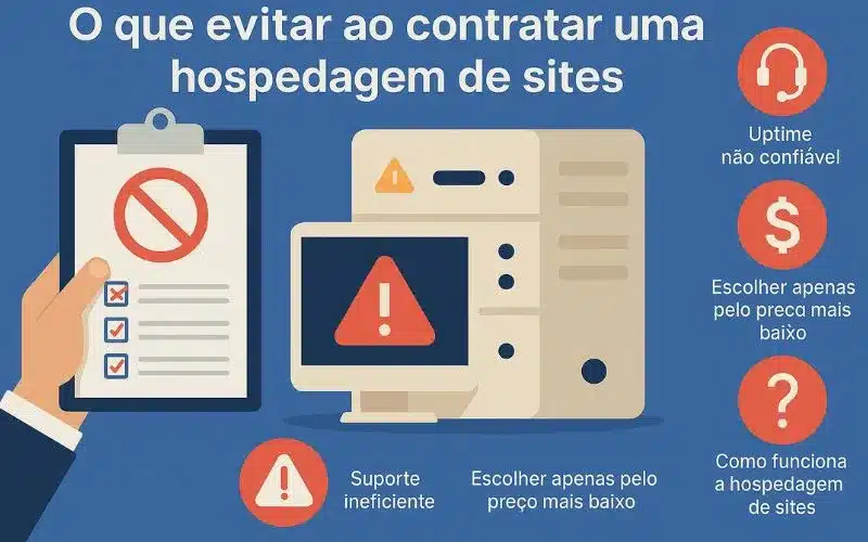 o que evitar ao contratar uma hospedagem de sites